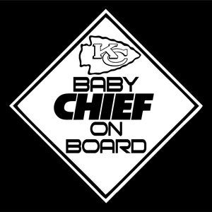 Baby Chief on board- naklejka na samochód- naklejka na okno | Biały | 5.75" cala