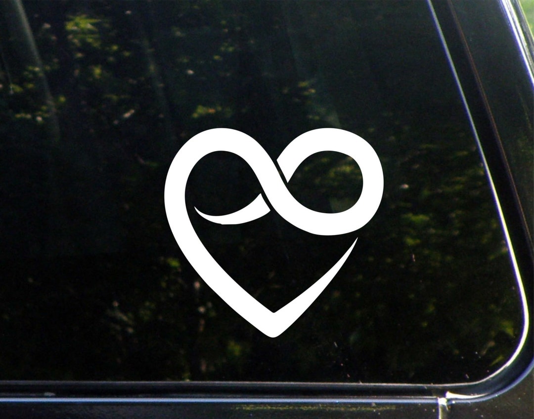 Heart With Infinity Symbol Custom Vinyl Decal/ Bumper Sticker for