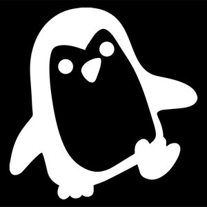 Penguin - Decal for Cars-Window Decal | White | 3.75&quot; inch