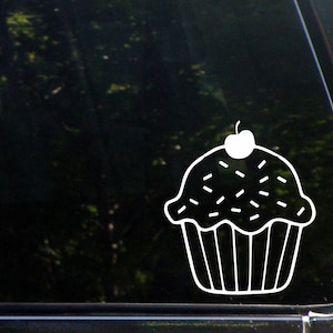 Cupcake purple vinyl DECAL for home cars walls cups bumper stickers glass truck Cupcake purple vinyl DECAL for home cars walls cups bumper stickers glass truck