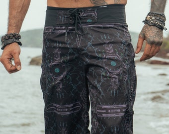 Herren Rave Badeshorts - Psychedelic Artwear Boardshorts