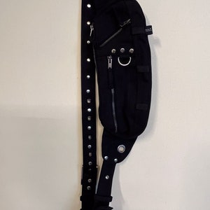 Sacs gothiques aztèques en toile de coton épaisse à bandoulière unisexe Sac à bandoulière unisexe gothique foncé noir clouté pour homme Sac à bandoulière pour femme