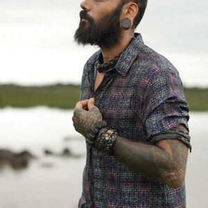 Men Bamboo Shirt Festival Wear Shirt - Bohemian Wear Shirt, Psychedelic Clothing, Eco-friendly Shirts, Partywear Shirt, Summer Wear Shirts