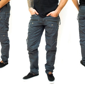 Multi-Pocket Men Cargo Pants Utility Cotton Trousers Regular Fit Pant Heavy-Duty Skin-Friendly Pants by Walla Enterprises
