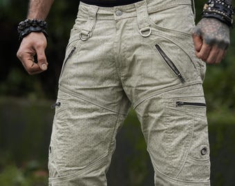 Men's Beige Cargo Shorts: Multi-Pocket Cotton Utility Shorts