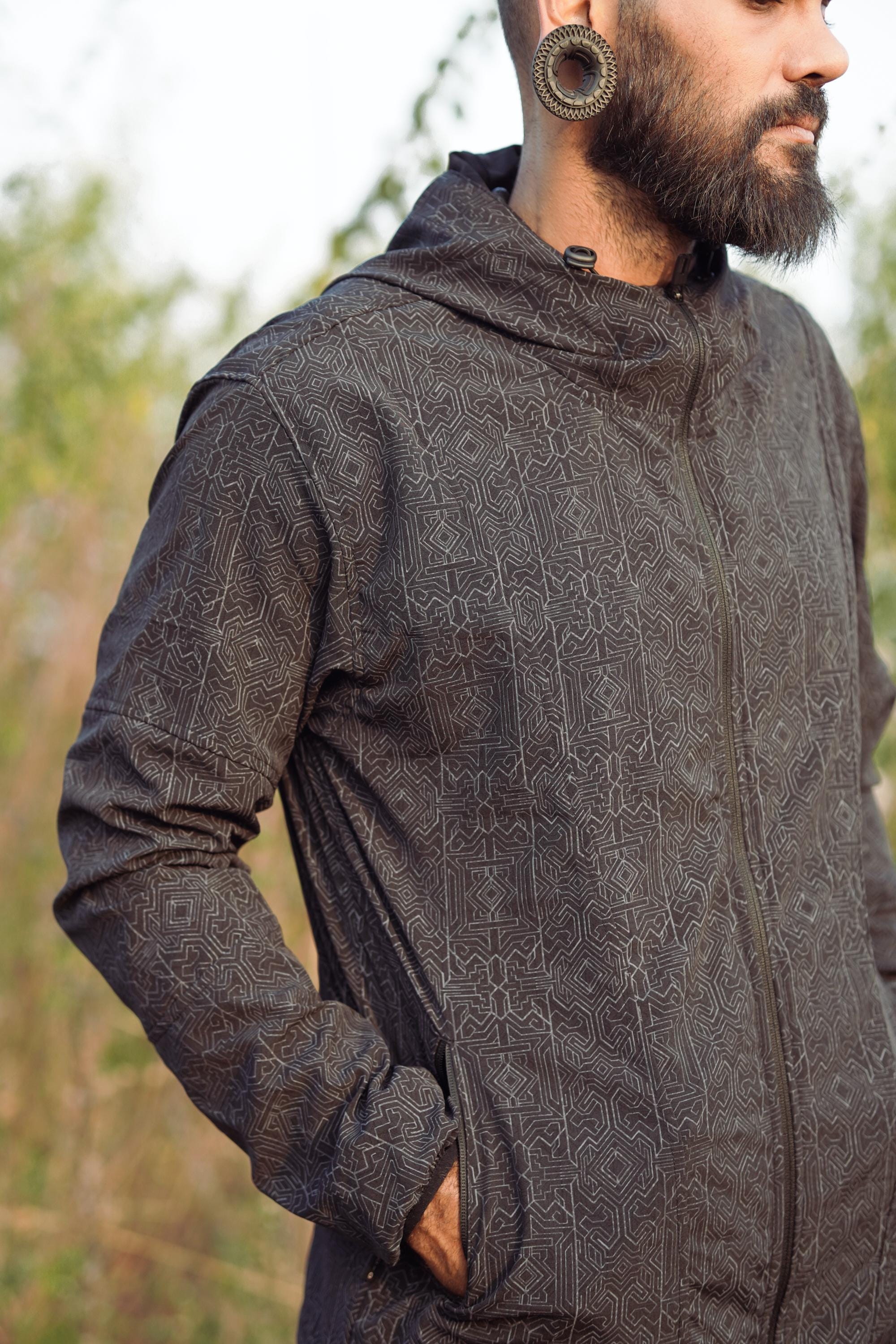 Psychedelic Windbreaker Jacket: Magma Codex Artwear - Weather Resistant ...