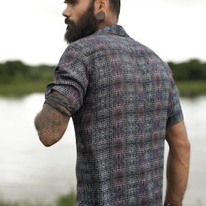 Men Bamboo Shirt Festival Wear Shirt - Bohemian Wear Shirt, Psychedelic Clothing, Eco-friendly Shirts, Partywear Shirt, Summer Wear Shirts