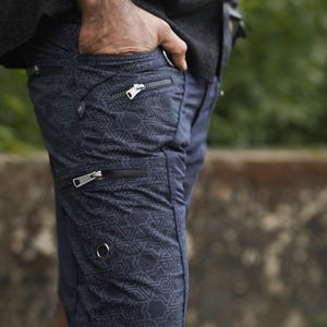 Multi Pockets Men&#39;s Cargo Shorts - Psychedelic Wear Up knee Cargo Shorts | Pythagoras NY Shorts - Party Wear Shorts, Burning Man Outfit