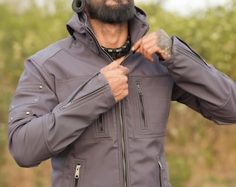 Chaqueta de motorista softshell Gore-Tex – Abrigo de invierno resistente e impermeable