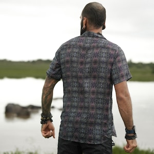 Men Bamboo Shirt Festival Wear Shirt - Bohemian Wear Shirt, Psychedelic Clothing, Eco-friendly Shirts, Partywear Shirt, Summer Wear Shirts