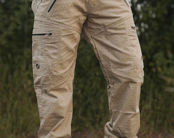 Men's Stretch Cotton Cargo Pants – Rave Psytrance Utility Style