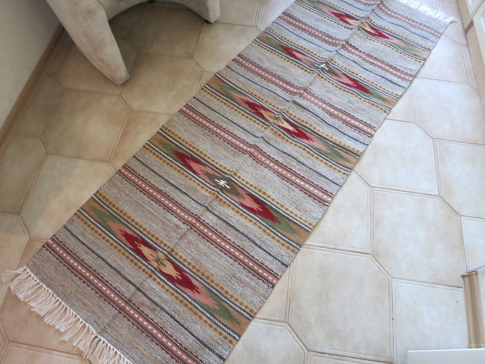 Aztec kilim rug runner is bohemian ethnic wall decor Small Etsy