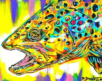 Brown Trout On Canvas