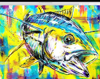 Yellow Fin Tuna - On Canvas