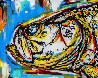 BLUE TARPON - On canvas