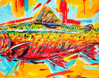 BROOK TROUT - On CANVAS
