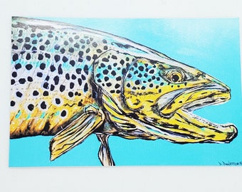 OIL BROWN TROUT - Sticker