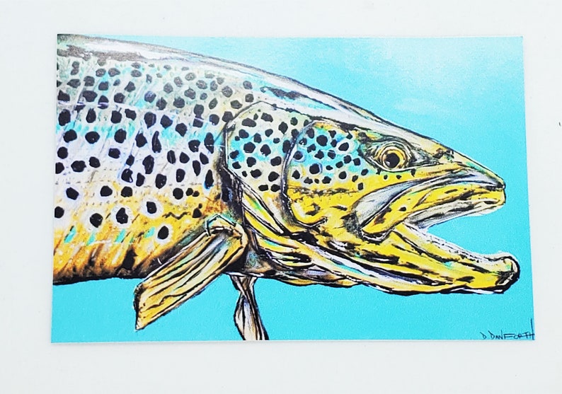 OIL BROWN TROUT Sticker image 1