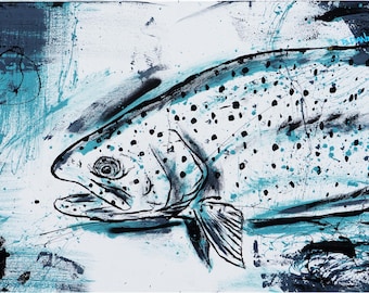 GL RAINBOWTROUT - On canvas 20X40 XL