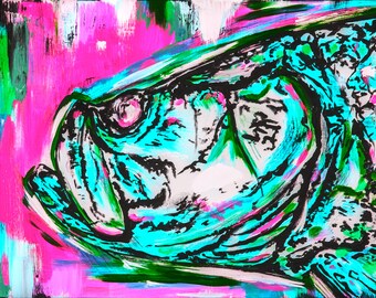 PINK TARPON  - On Canvas 20X40
