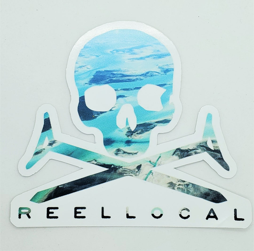 Pool Skull Sticker Island Push Pole Skull - Sticker - Etsy