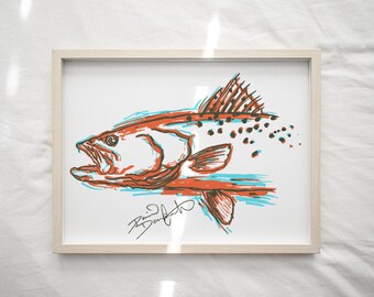 SPECKLED TROUT  - paper print