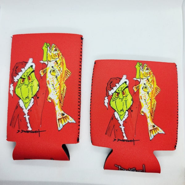 Redfish Grinch Koozi