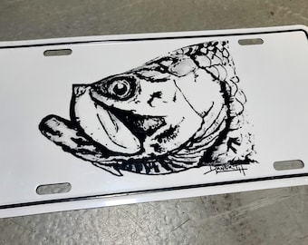 Fish License Plate - Tarpon Redfish or Rainbow Trout