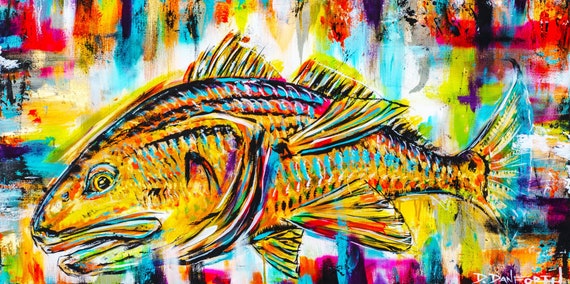 Redfish - on Canvas - Etsy