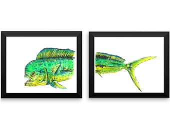 Mahi Mahi Art Print Set 12x18