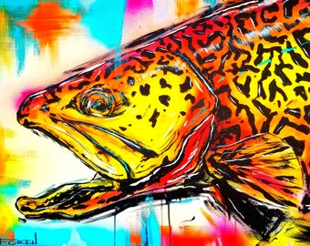 TIGER TROUT - On Canvas