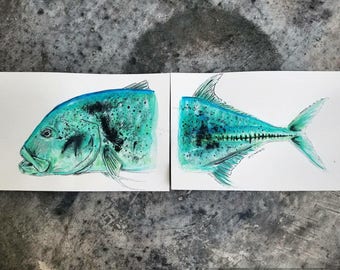 Original Artwork - GT Giant Trevally Blue