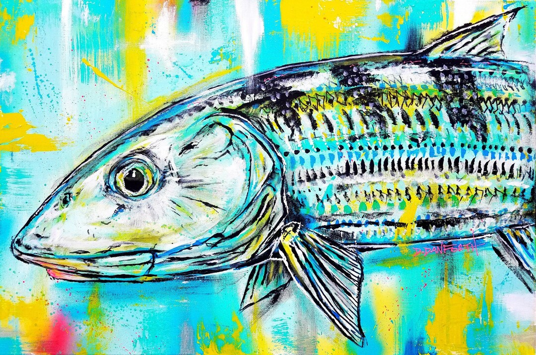 BONEFISH on CANVAS - Etsy