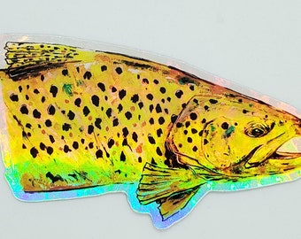 Hologrpahic Brown Trout - Sticker