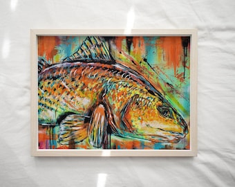 TANGERINE REDFISH  - paper print