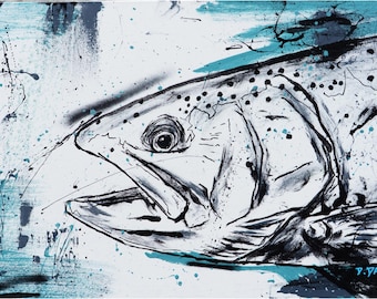 GL STEELHEAD - On canvas 20X40 XL