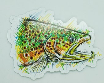JAMES BROWN TROUT - Sticker