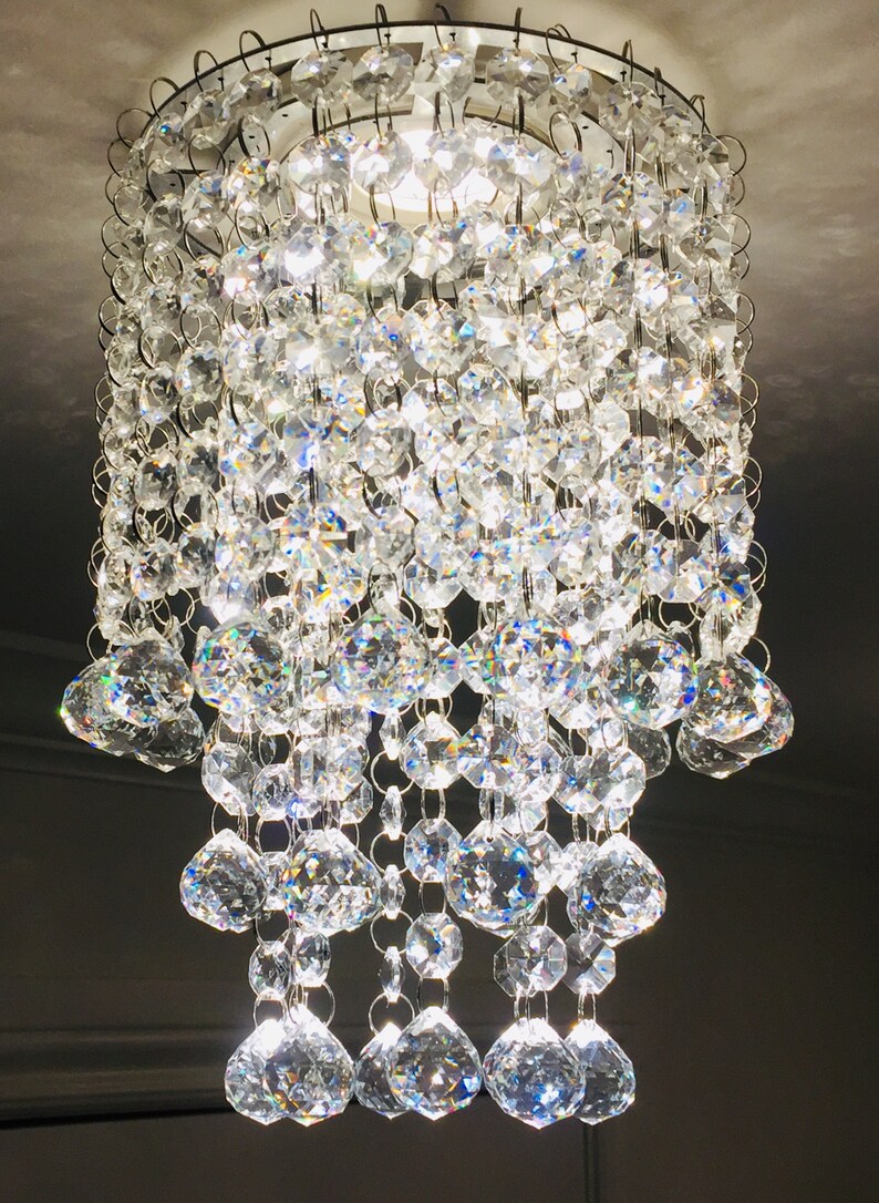 Luxe Crystal Chandelier Pendant KELLY Design for Recessed Etsy