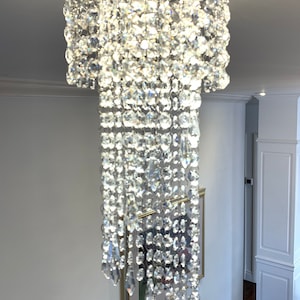 Luxe Crystal Mini Chandelier with magnets for recessed lights  pendant fixture ANTOINETTE design