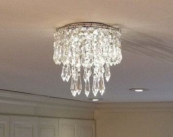 Mini lustre de luxe en cristal avec aimants pour luminaires encastrés Suspension LOUISE