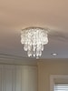 Luxe Crystal Mini Chandelier with magnets for recessed lights LOUISE pendant fixture 