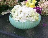 Fire King Bulb Bowl Jadeite green milk glass Fireking Jadite Ribbed Bowl