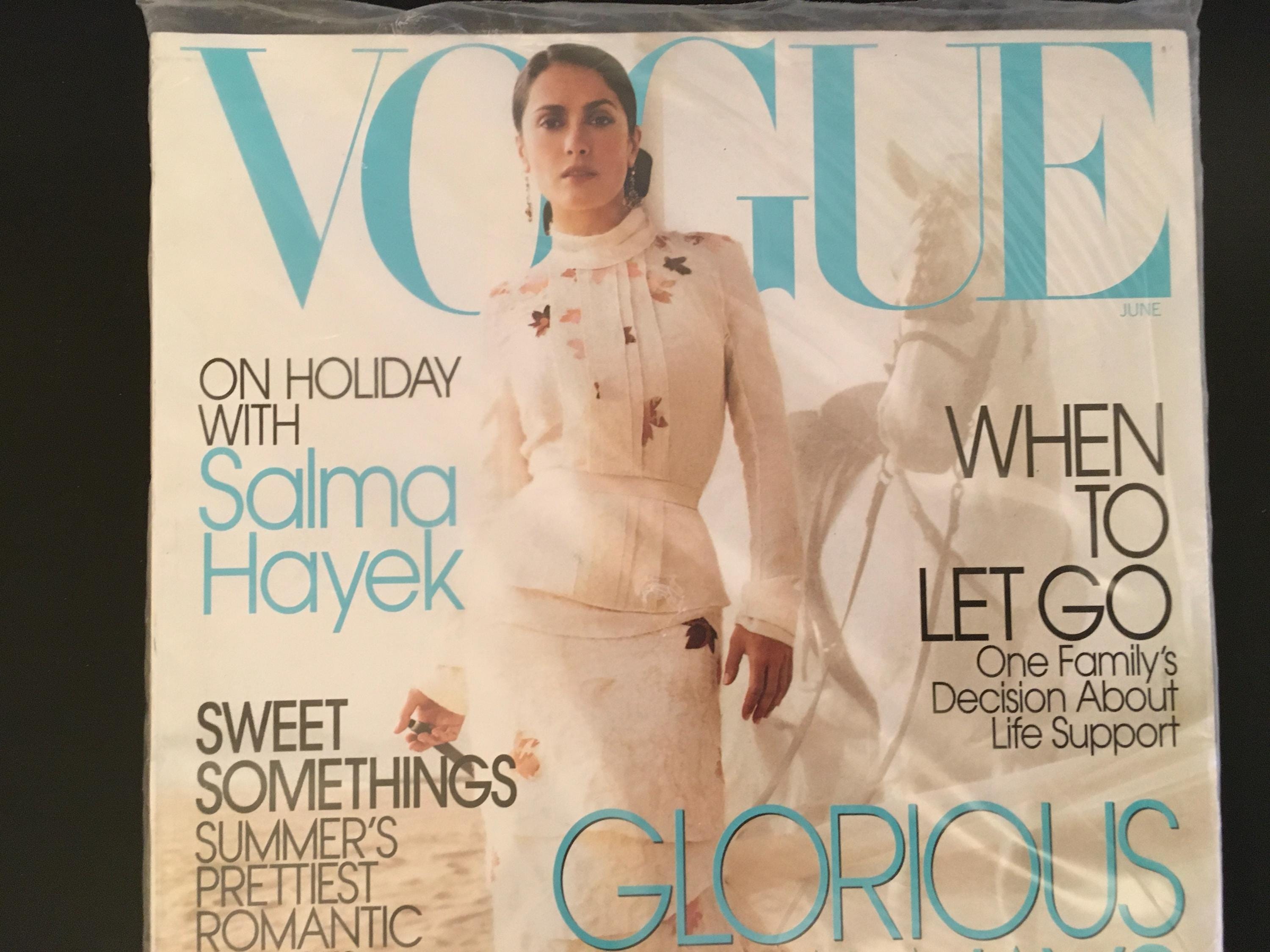 Vogue Magazine June 2005 Fashion Magazine New Old Stock Salma