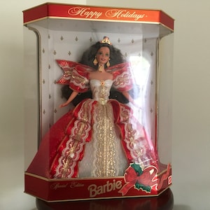 1997 Barbie Special Edition Happy Holidays 10th Anniversary Barbie Mattel NRFB For Barbie collector