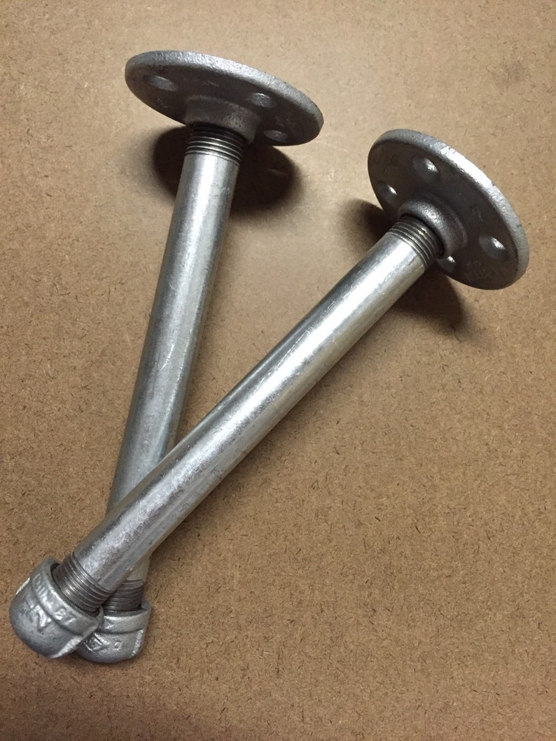 Industrial Styled Galvanized Wall Shelf Brackets set of 2 Etsy