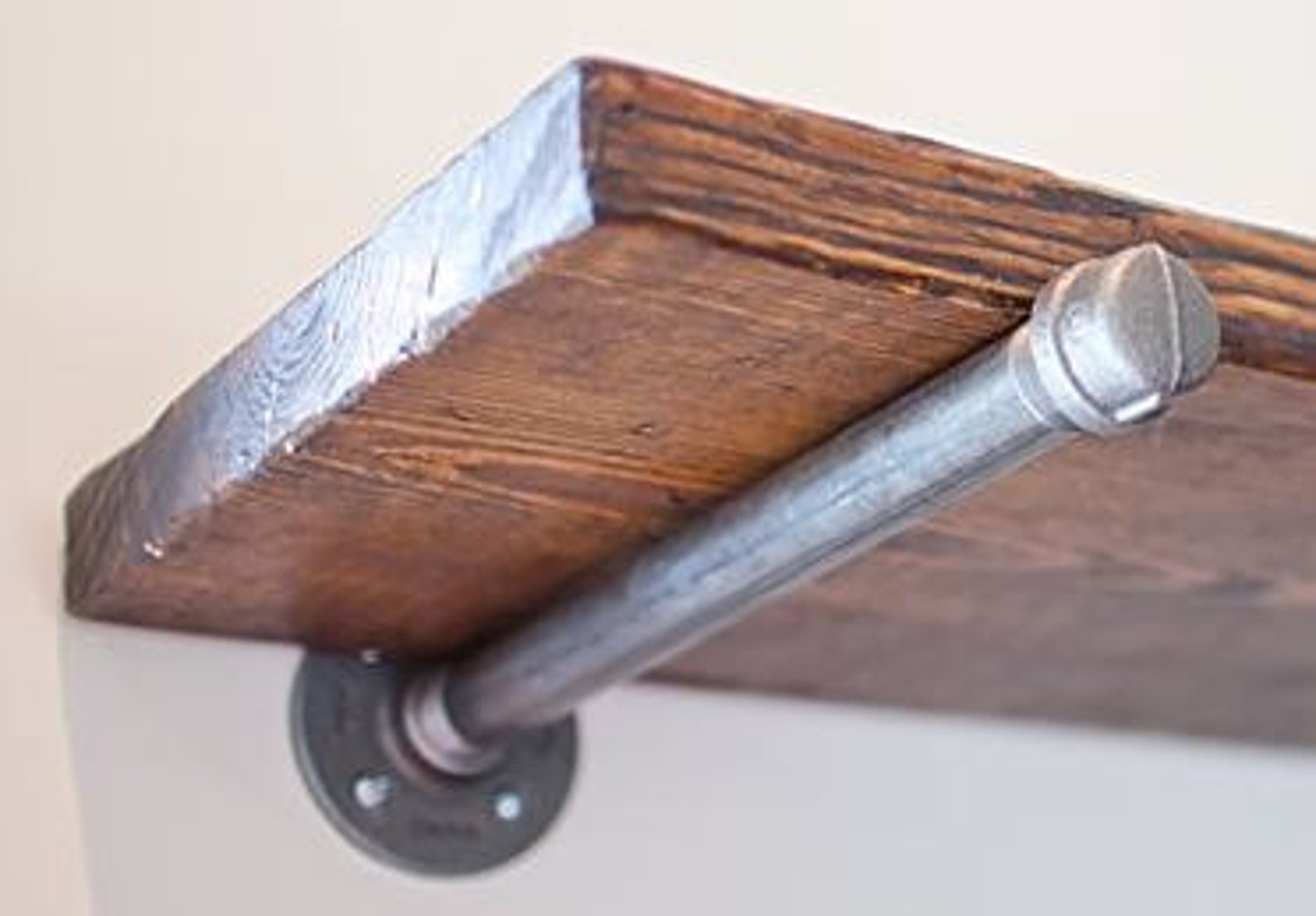 Industrial Styled Galvanized Wall Shelf Brackets set of 2 Etsy