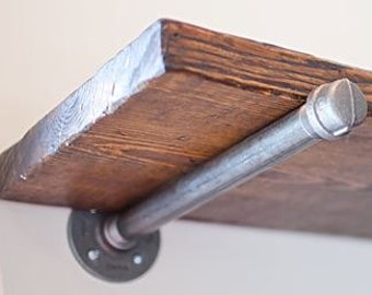 Industrial Styled Galvanized Wall Shelf Brackets (Set of 2)