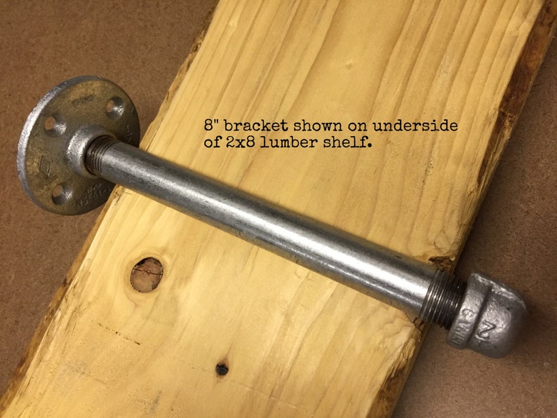 Industrial Styled Galvanized Wall Shelf Brackets set of 2 Etsy