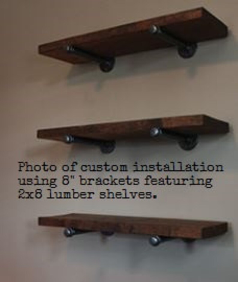 Industrial Styled Galvanized Wall Shelf Brackets set of 2 Etsy