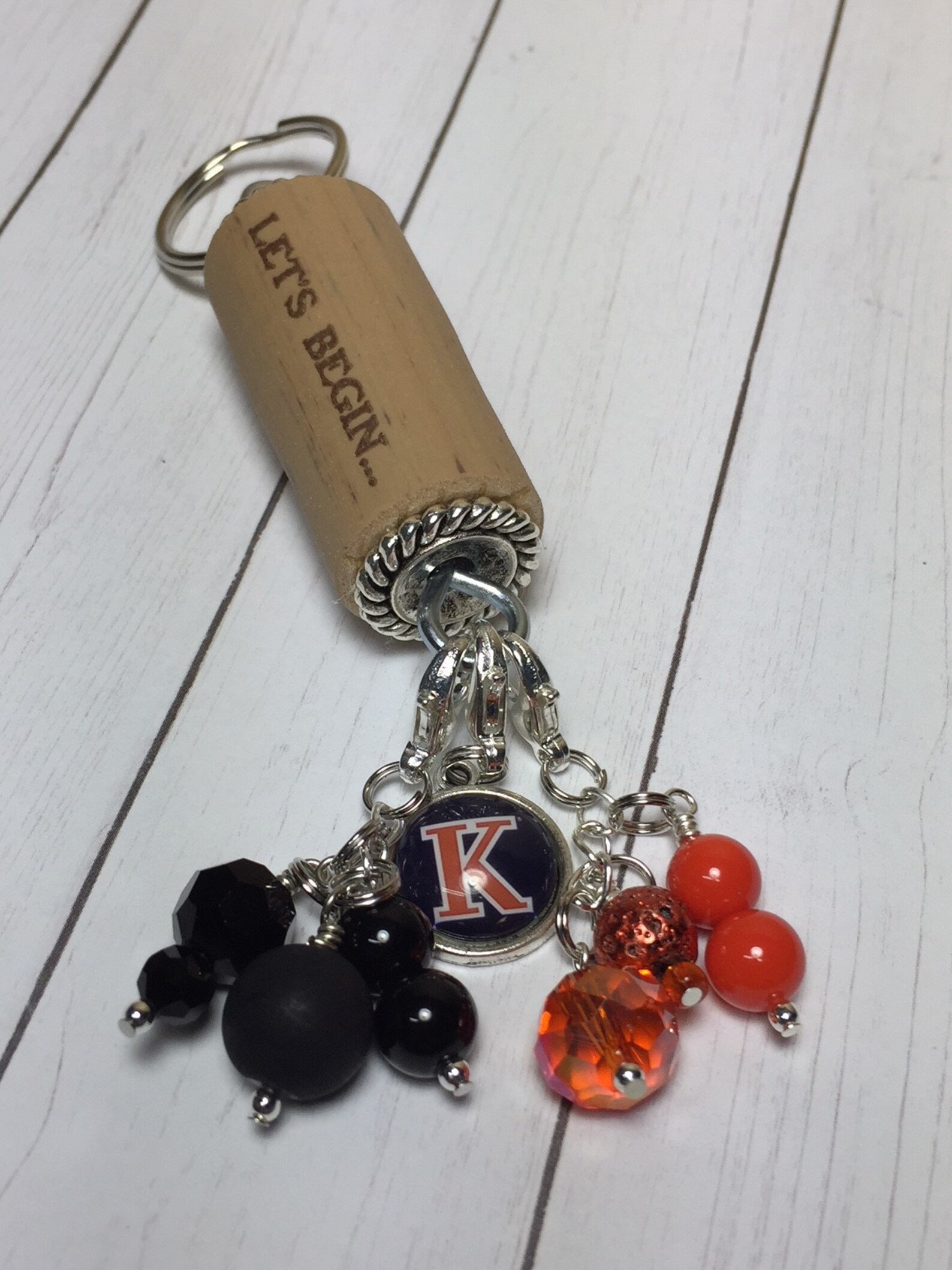 Keychain Charm Orange k Etsy